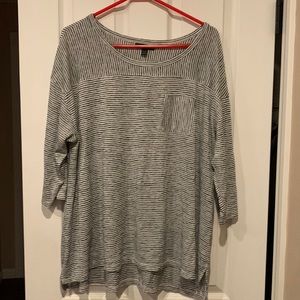 Lane Bryant 3/4 length sleeves, navy and white stripes size 18/20